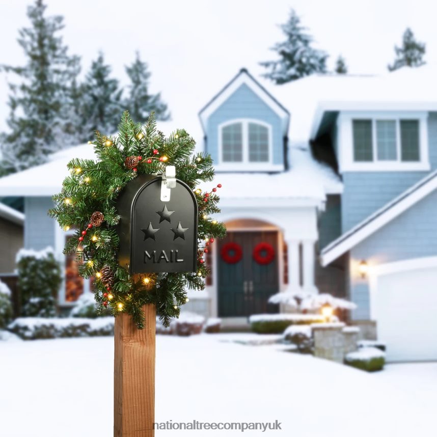 Greenery | National Tree Company Glittery Mountain Mailbox Swag F2L4F464